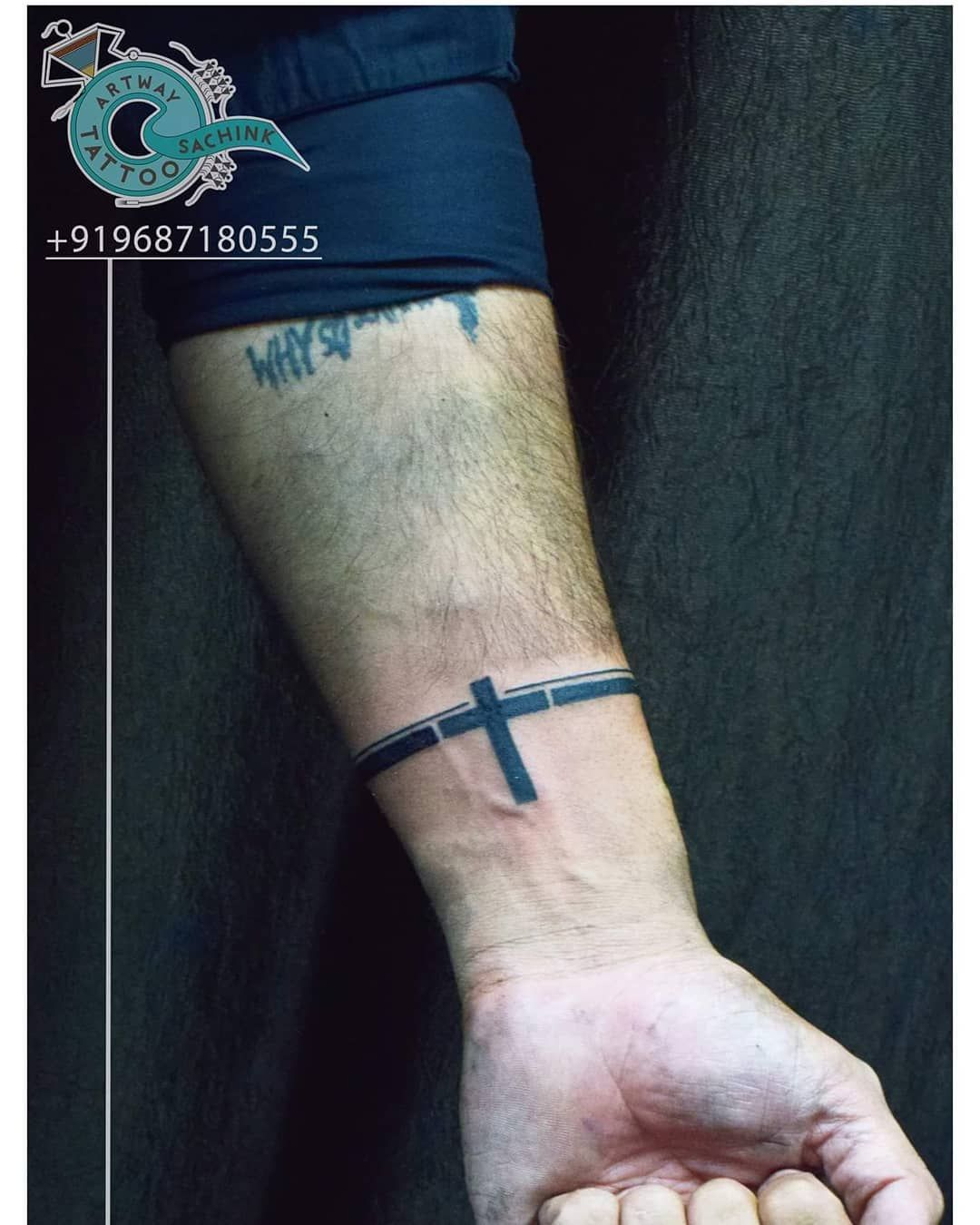 Black Cross Band Tattoo On Wrist For Men Tattoo Cross Tattoo On pertaining to dimensions 1080 X 1350