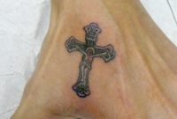 Black Religious Jesus On Cross Tattoo On Hand regarding proportions 972 X 1166