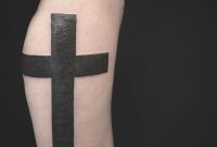 Black Solid Cross Tattoo On The Back Of The Arm Tattoosonback pertaining to size 1080 X 1080