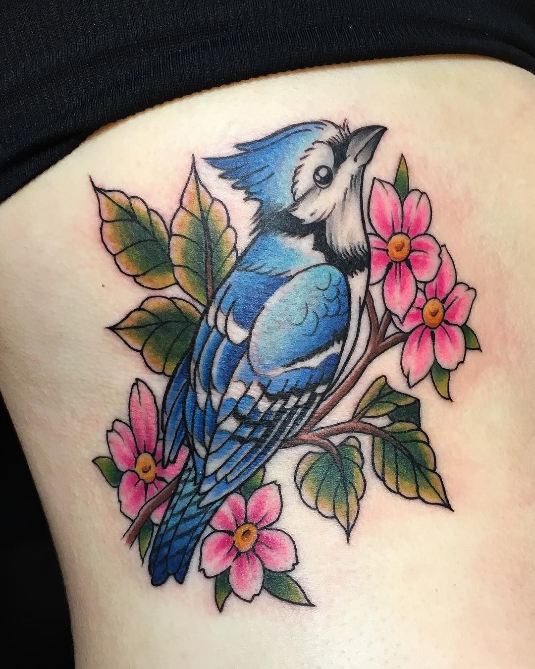 Blue Jay Tattoo With Flowers Animal Insect Tattoos Blue Jay in size 1080 X 1350