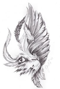 Cat And Bird Wing Inkaddicted4life Tattoo Ideas Cat Tattoo inside measurements 734 X 1089