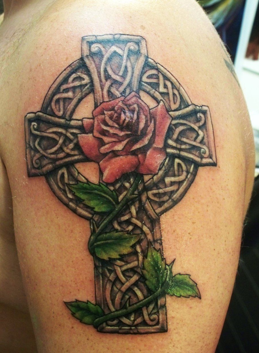 Celtic Cross And Rose Tattoo Tattoo Symbol Designs Celtic Cross regarding proportions 900 X 1224