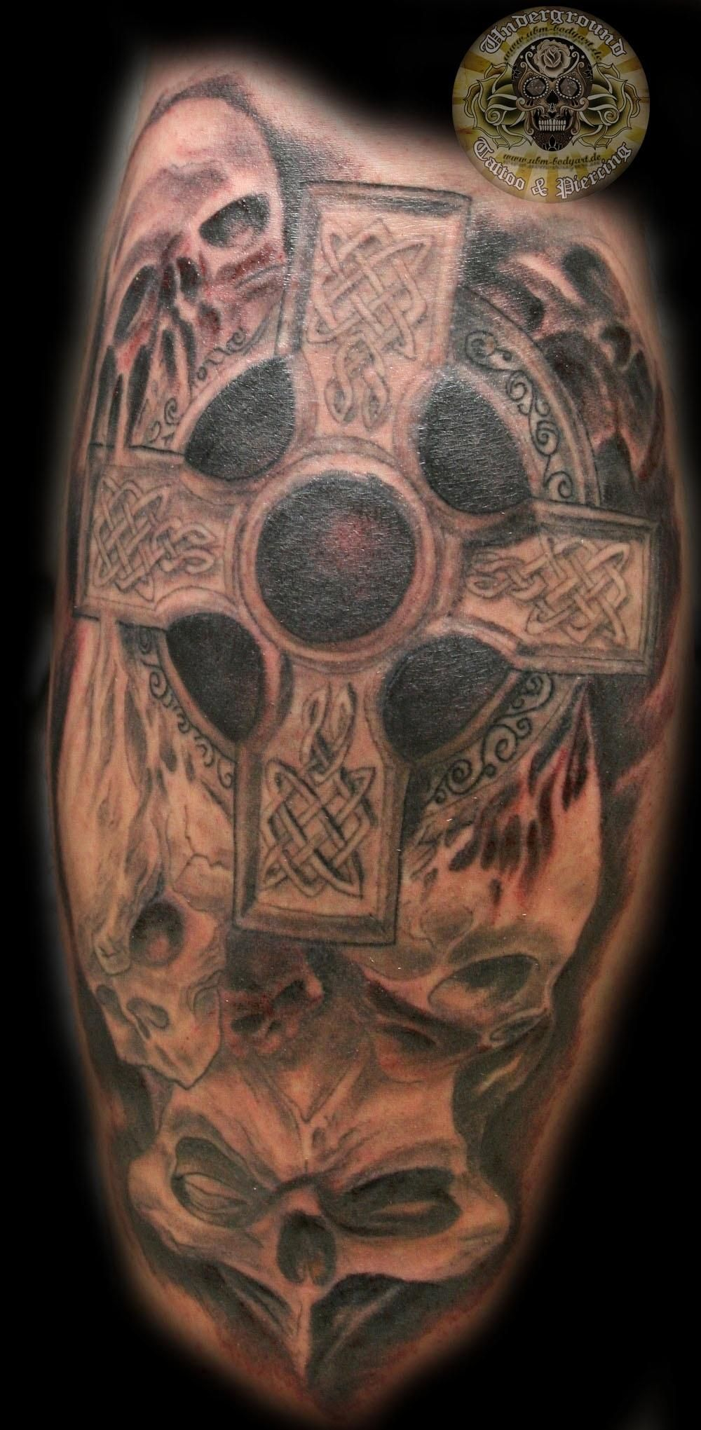 Celtic Cross And Skull Face Tattoo Tattoos Celtic Cross Tattoos throughout size 1000 X 2041
