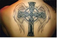 Celtic Cross Angel Tattoo For Men Inked Up Celtic Cross Tattoos within size 1085 X 736