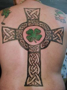 Celtic Cross Shamrock Tattoo Design On Back For Men Golfian throughout size 1200 X 1600