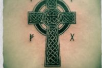 Celtic Cross Tattoo On A Back Medium Size Made In Budapest with regard to measurements 1447 X 1930