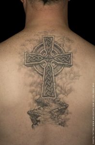 Celtic Cross Tattoos I Love The Background On This Tattoos And regarding size 800 X 1217