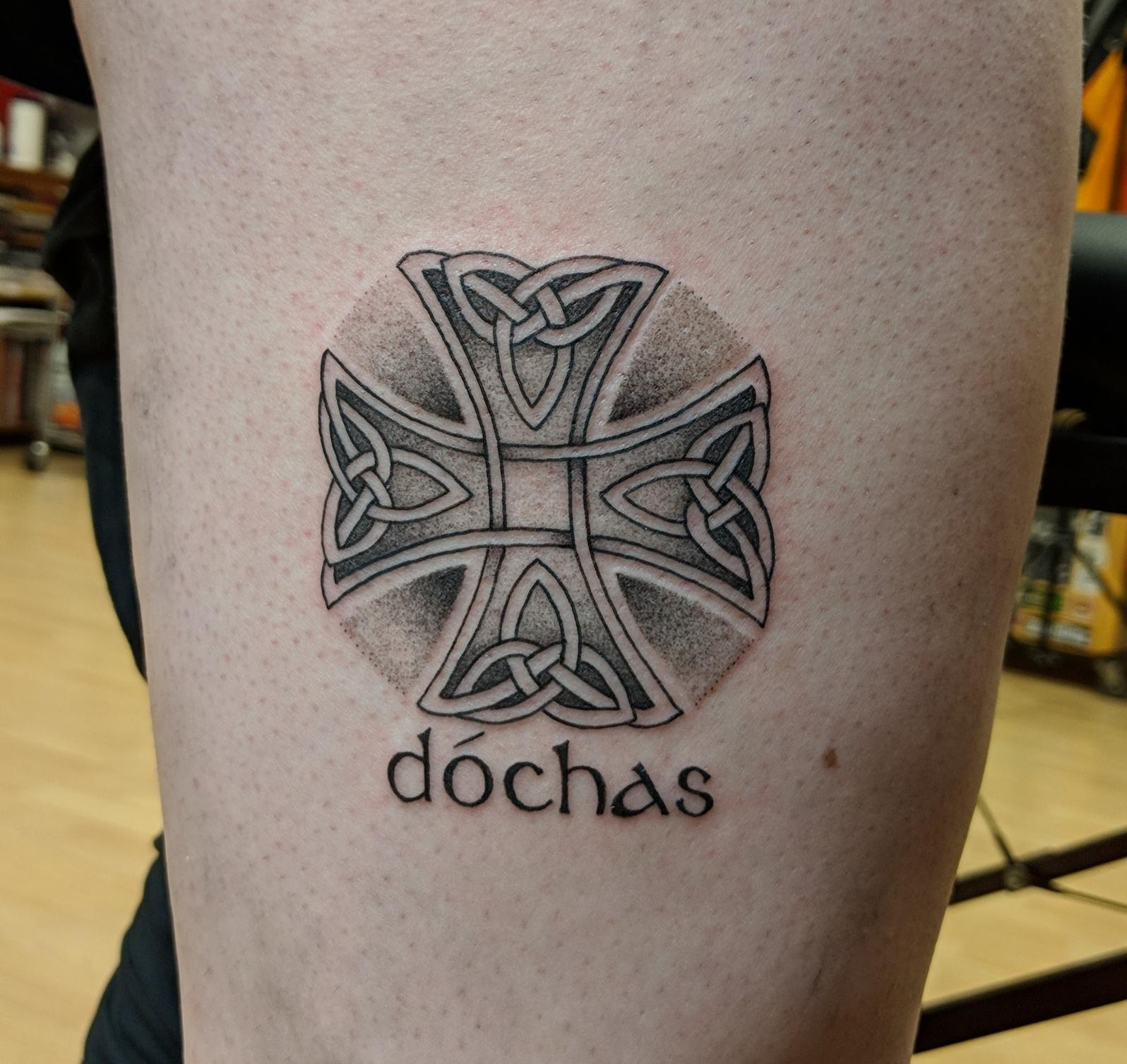 Celtic Cross With Hope In Irish Gaelic Beneath Inked Emma throughout dimensions 1596 X 1507
