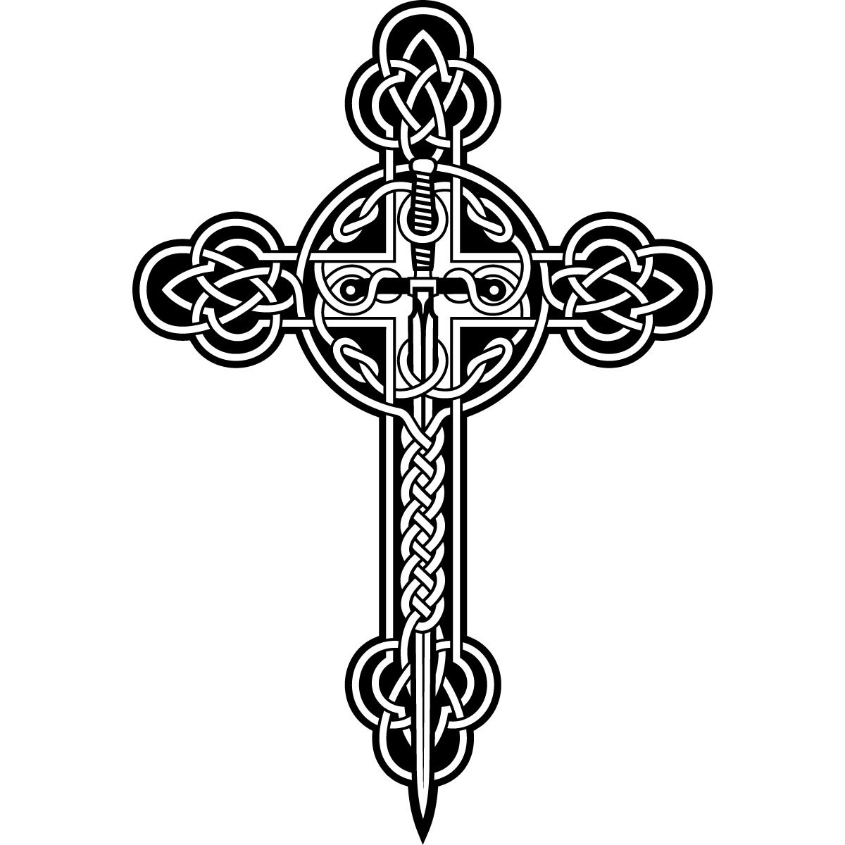 Celtic Cross With Sword Ink Celtic Cross Tattoos Celtic Cross regarding proportions 1200 X 1200