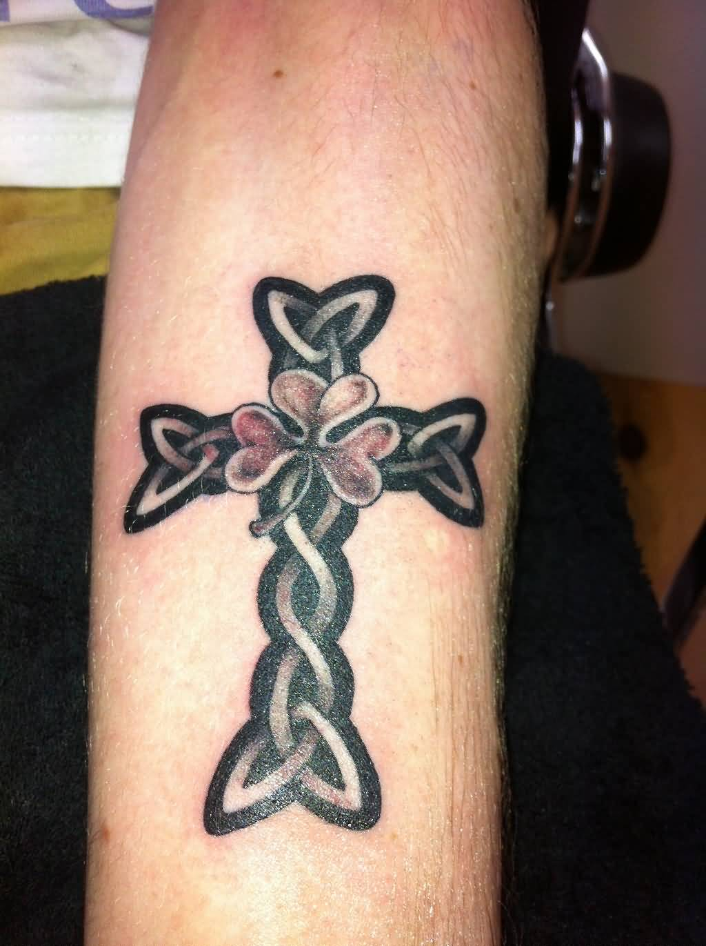 Celtic Knot Shamrock Cross Tattoo Design Idea Golfian regarding size 1024 X 1371