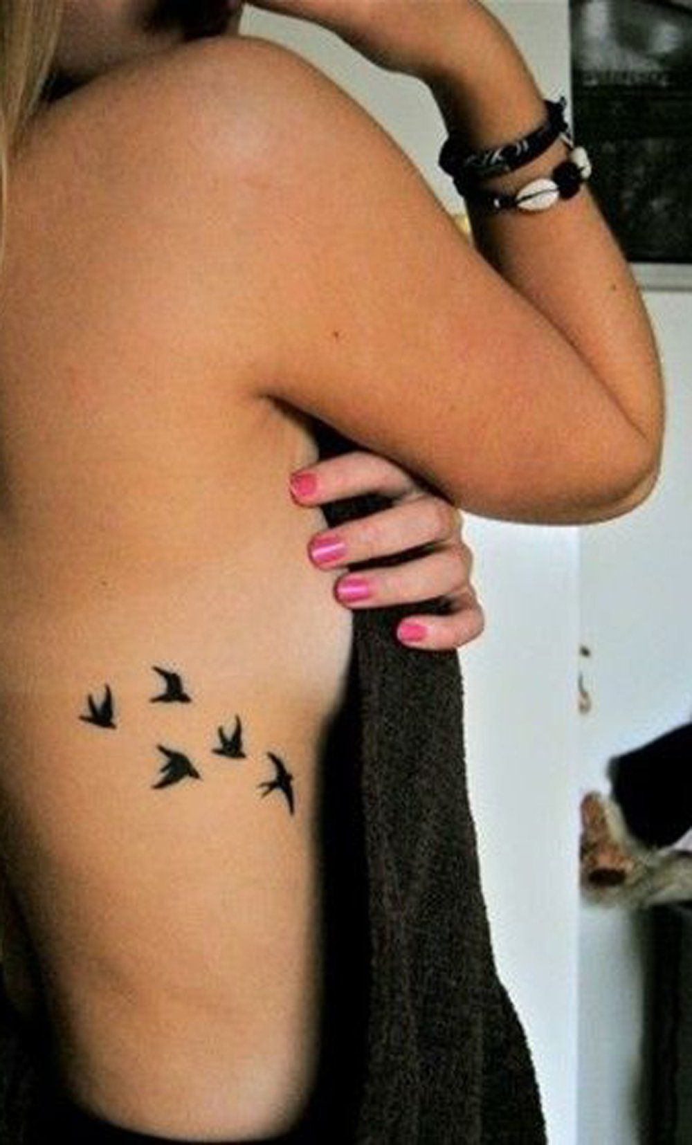 Chenoa Flying Bird Sparrow Silhouette Temporary Tattoo Project 101 for size 1000 X 1655