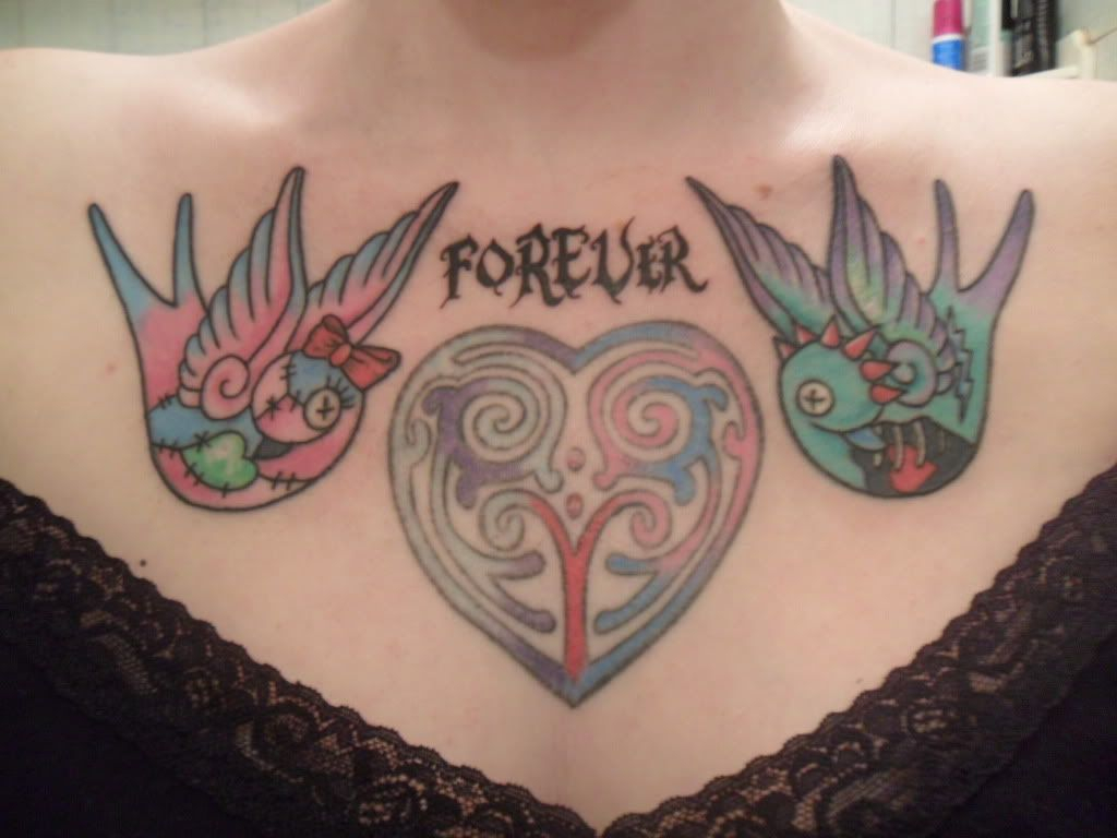 Chest Forever Zombie Birds Heart Bme Iam Tattoo Tattoos with size 1024 X 768