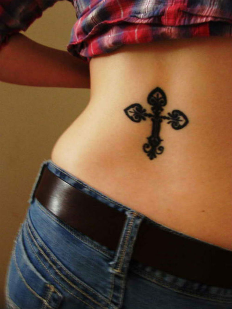 Christian Cross Tattoo On Lower Back Tattoos Book 65000 Tattoos within sizing 800 X 1066