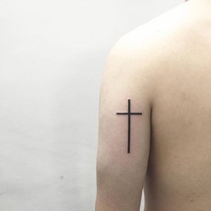 Christian Cross Tattoo On The Back Of The Left Arm Christian pertaining to size 1000 X 1000