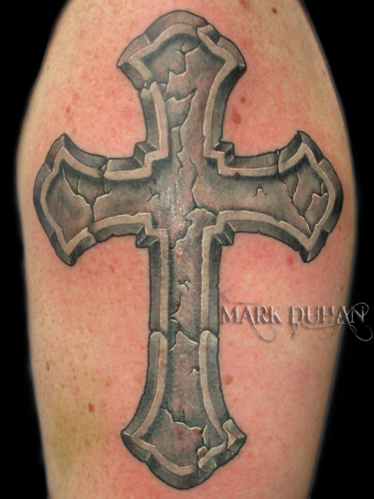 Christian Tattoo Stone Cross Amduhan On Deviantart Kool within size 768 X 1024