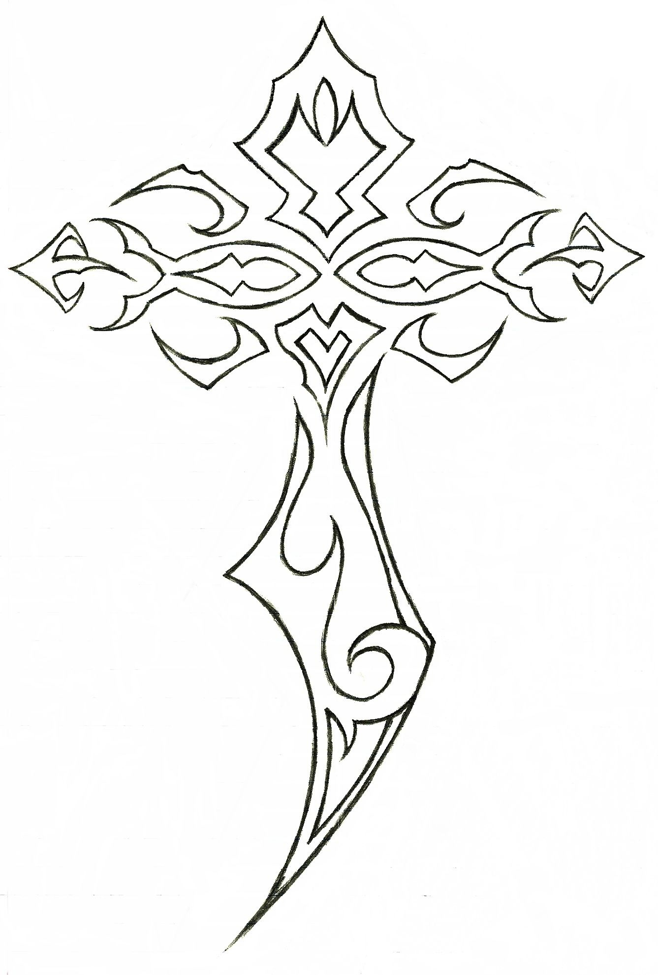 Cool Cross Tattoo Designs Tribal Cross Xkfrazierpiecrust On intended for dimensions 1337 X 1979