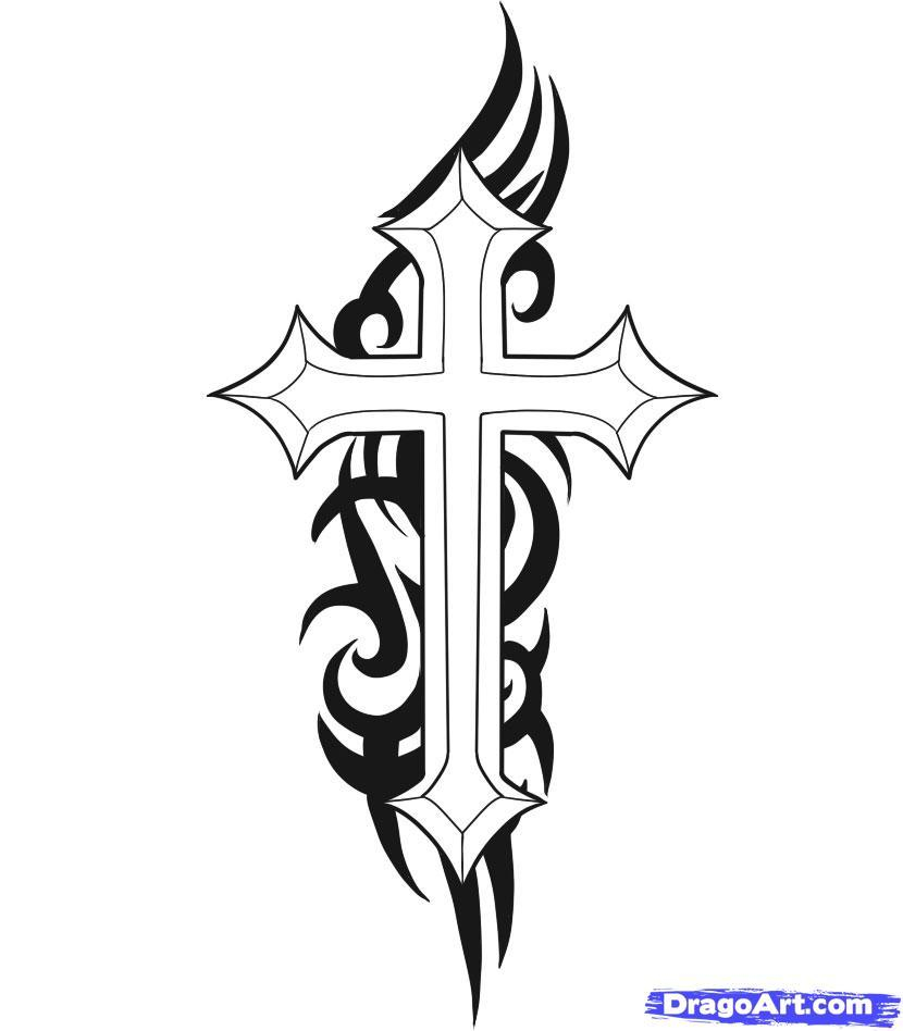 Cool Cross Tattoo Drawings Free Image in measurements 830 X 948