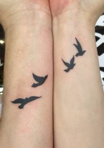 Couples Tattoo Birds Flying Through Life Together Other for measurements 804 X 1136