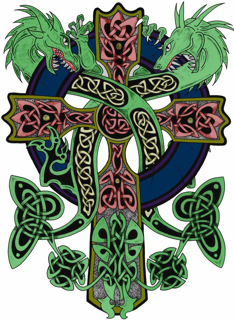 Croix Celtique Et Dragons Breizh Bretagne Breton Or Brittany for dimensions 764 X 1046