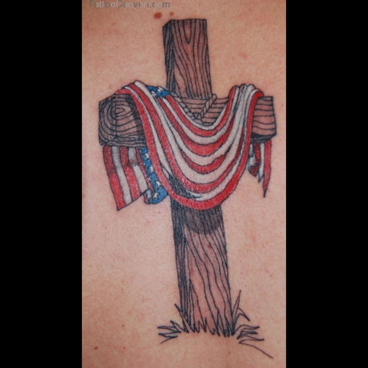 Cross And American Flag Tattoo Ideas Patriotic Tattoos Tattoos with proportions 1280 X 1280