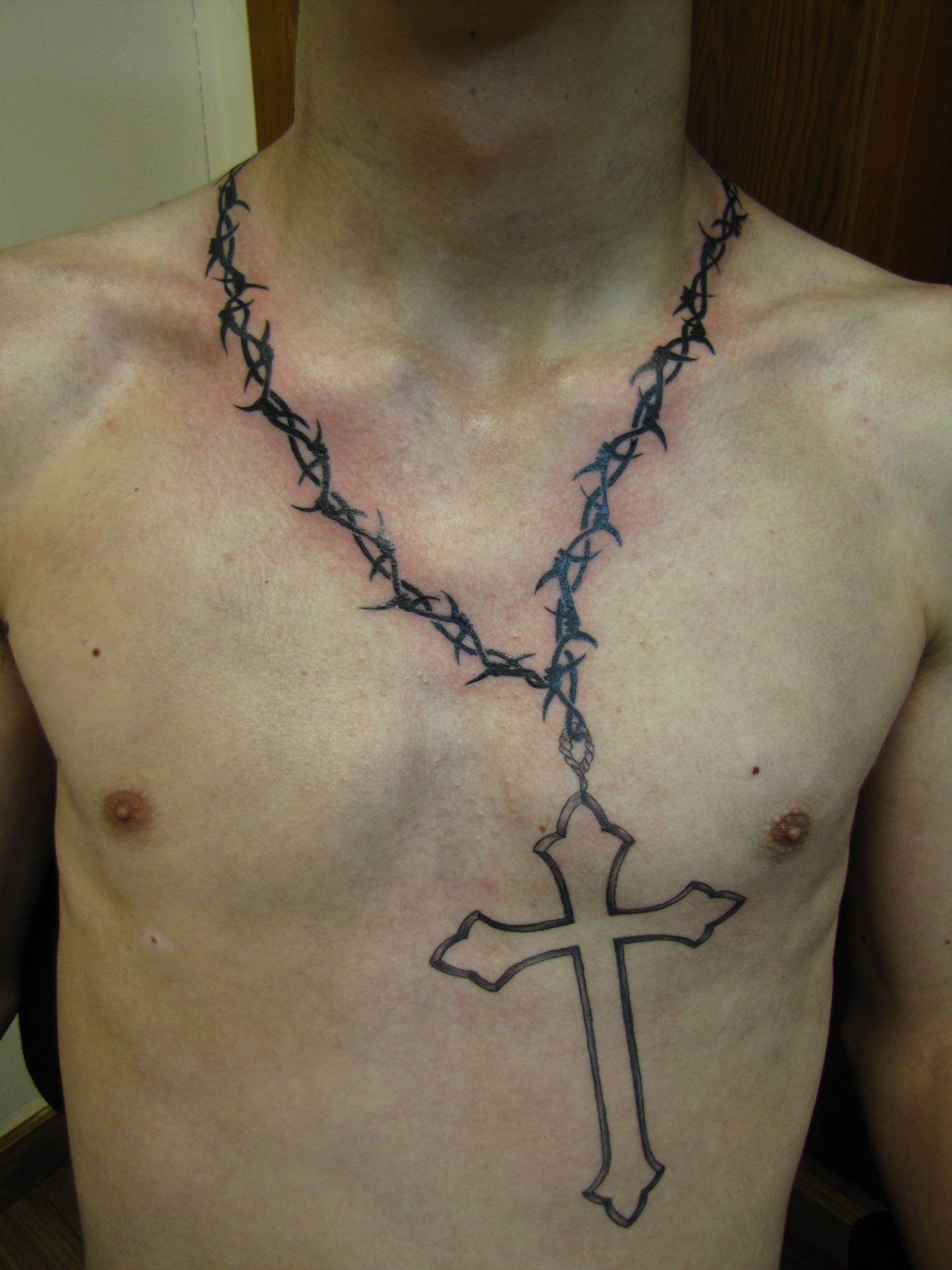 Cross And Barbed Wire Tattoo 905 270 9595 Unique Tattoo Portfolio throughout sizing 3000 X 4000