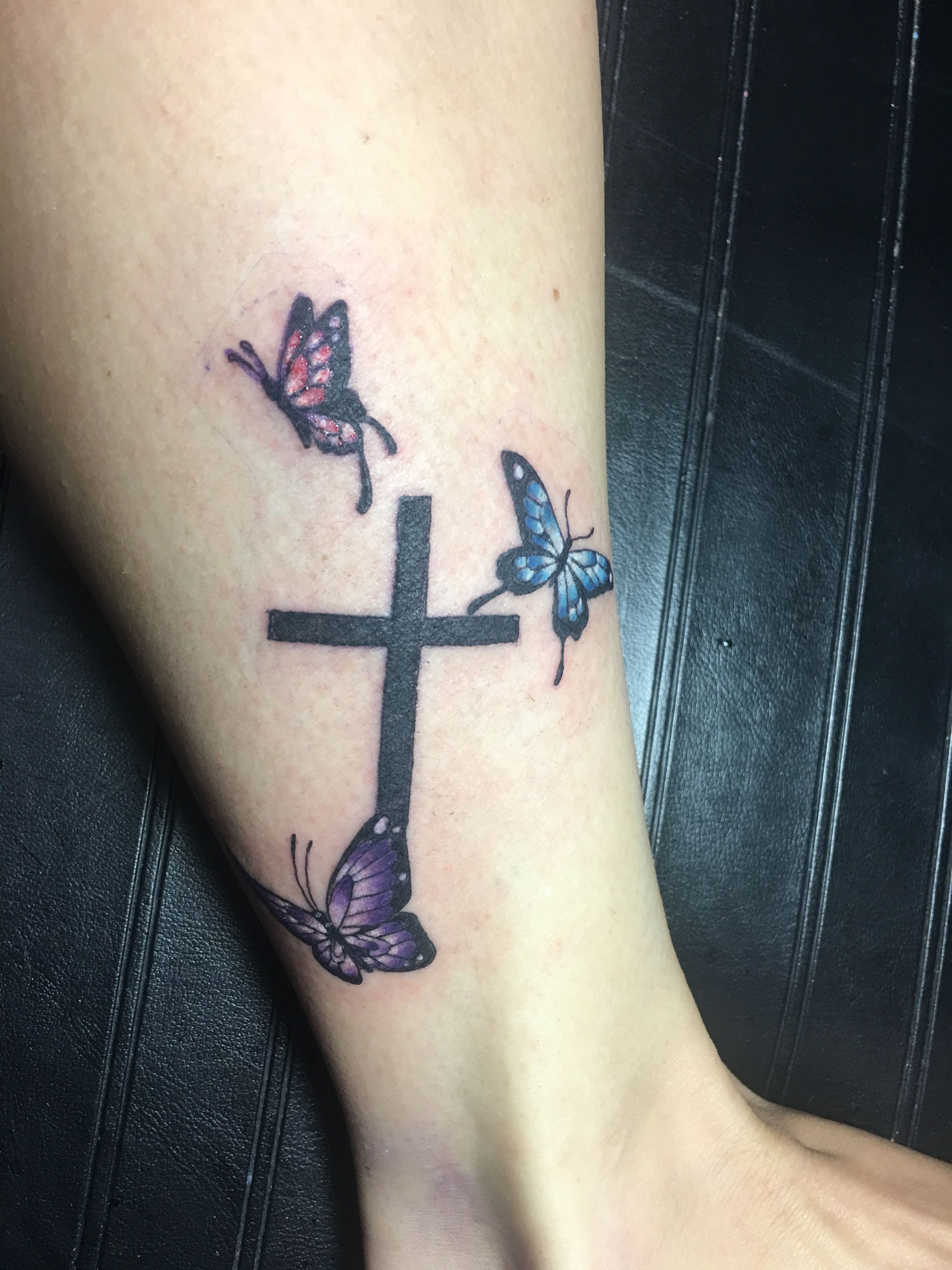 Cross And Butterfly Tattoo Tattoo Ideas Tattoos Mom Tattoos with regard to sizing 3024 X 4032