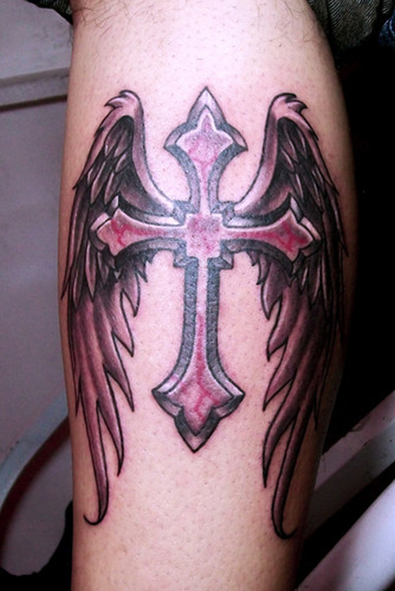 Cross Angel Wings Tattoo Tattoos Book 65000 Tattoos Designs intended for size 800 X 1198