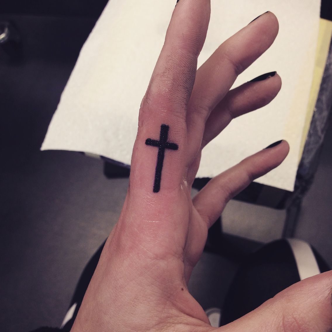 Cross Finger Tattoo Fingertattoo Tattoo Cross Finger Tattoos intended for size 1136 X 1136