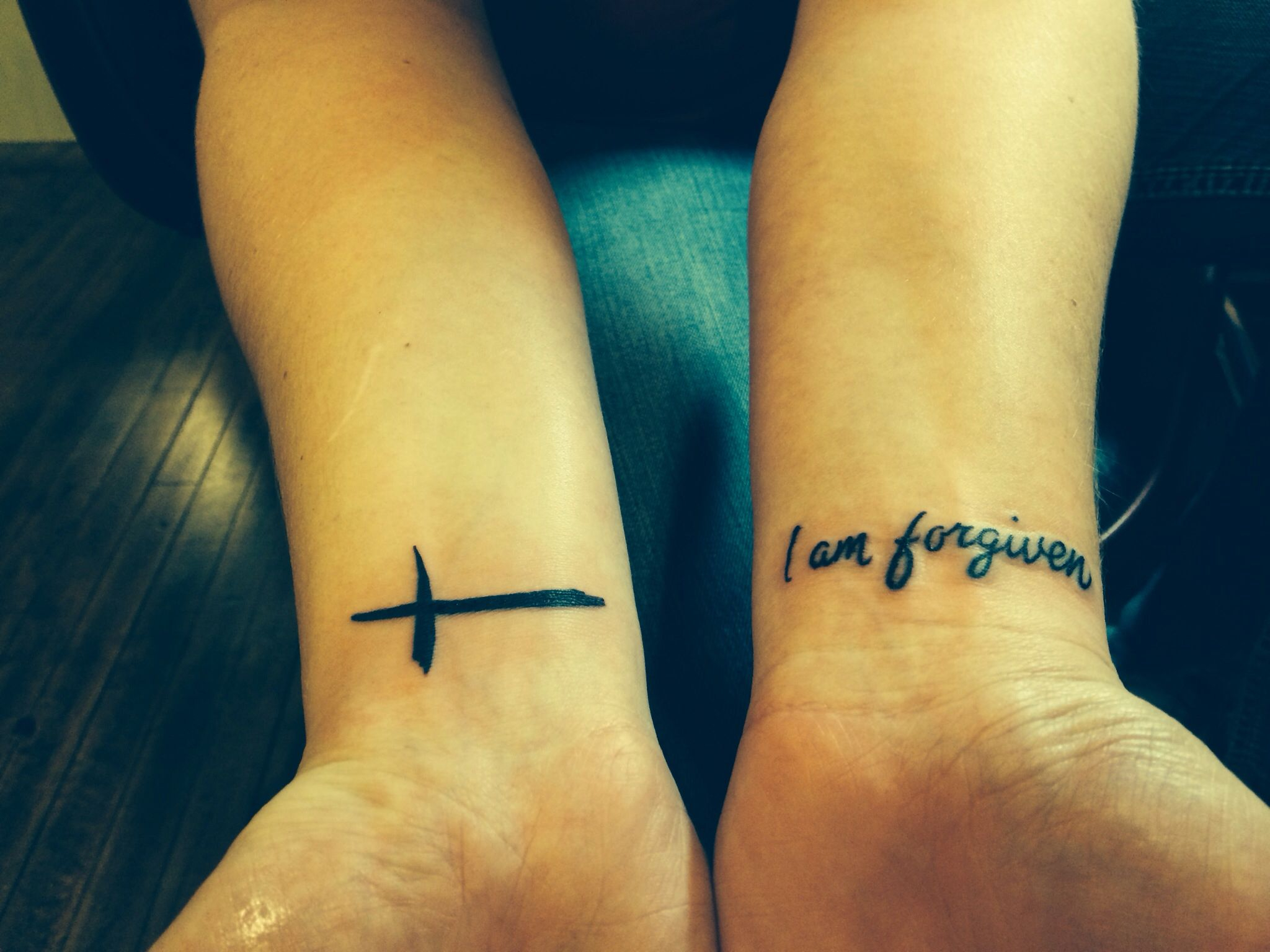 Cross I Am Forgiven Tattoos Tattoos Forgiveness Tattoo for sizing 2048 X 1536