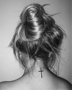 Cross Neck Tattoo Hair Make Up Tattoos Cross Tattoo Neck inside measurements 1242 X 1552