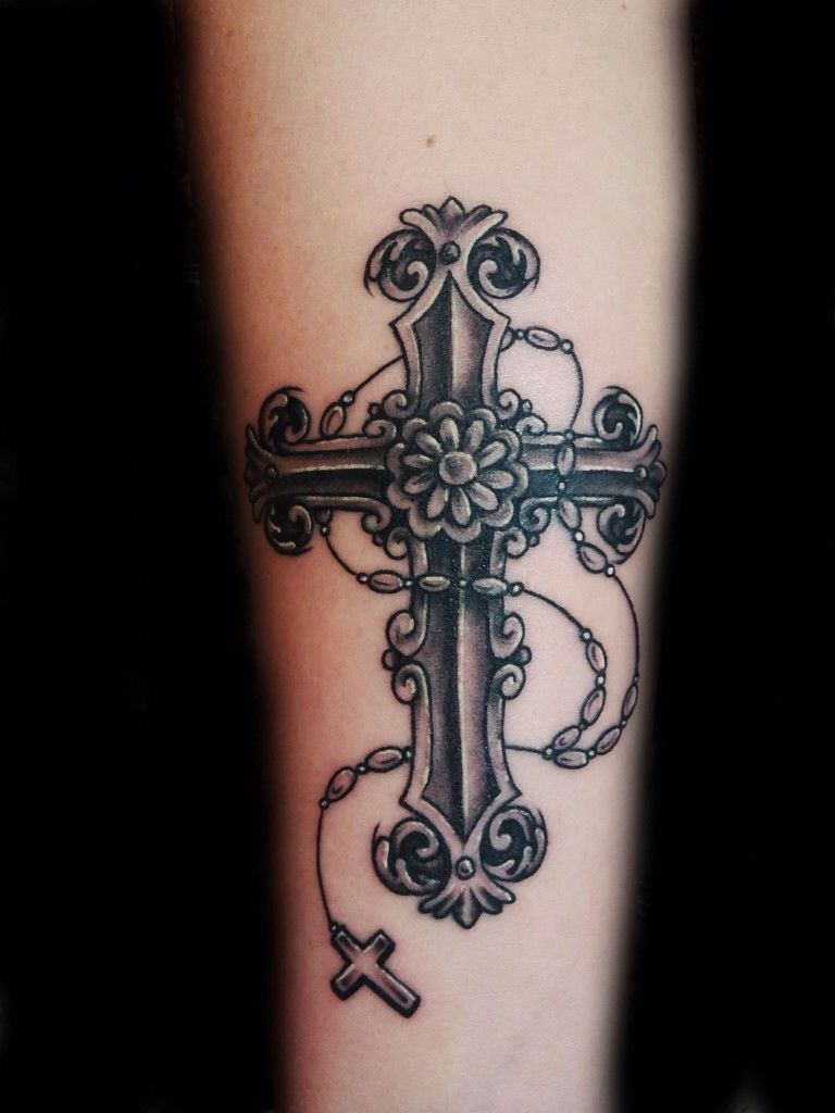 Cross Rosary Inkd Cross Tattoo Designs Tattoos Cross intended for size 768 X 1024
