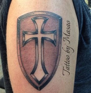 Cross Shield Tattoo Tattoos Masao Tattoos Shield Tattoo for proportions 1580 X 1616