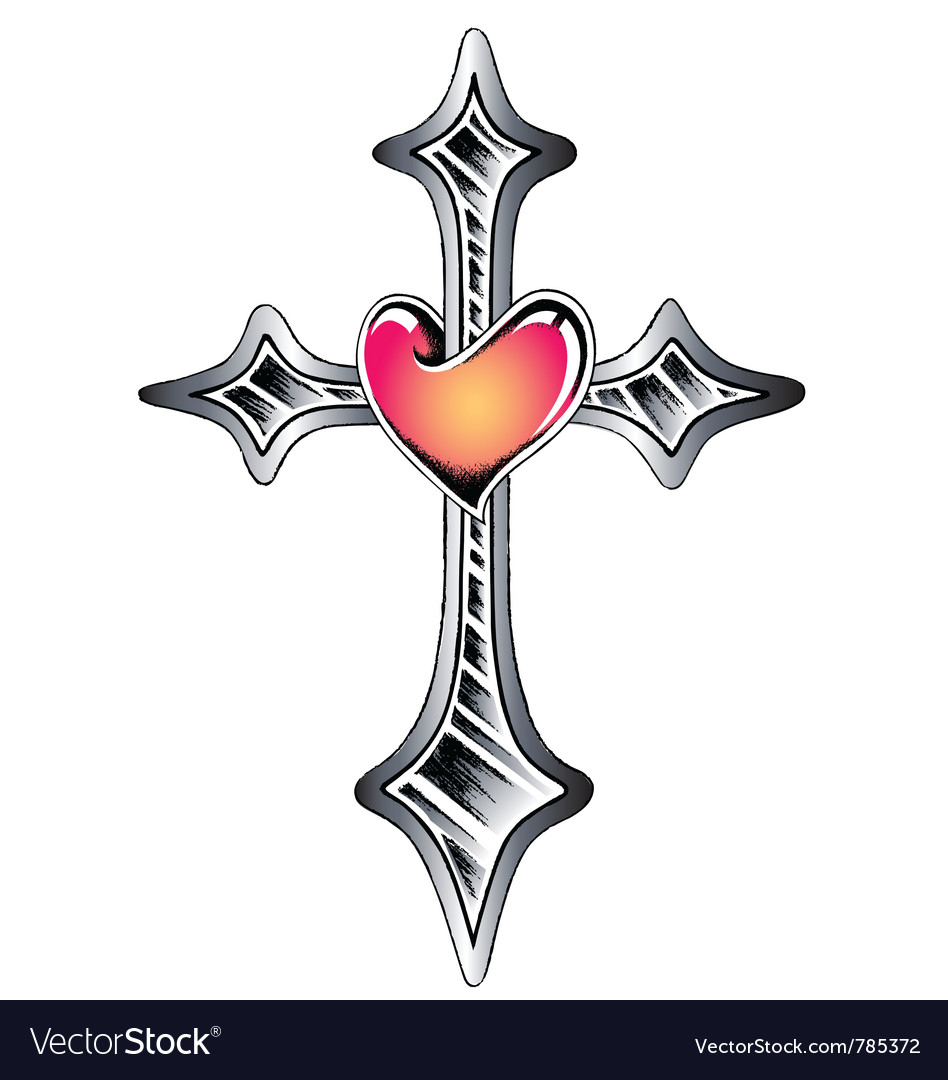 Cross Symbol Tattoo Royalty Free Vector Image Vectorstock throughout dimensions 948 X 1080