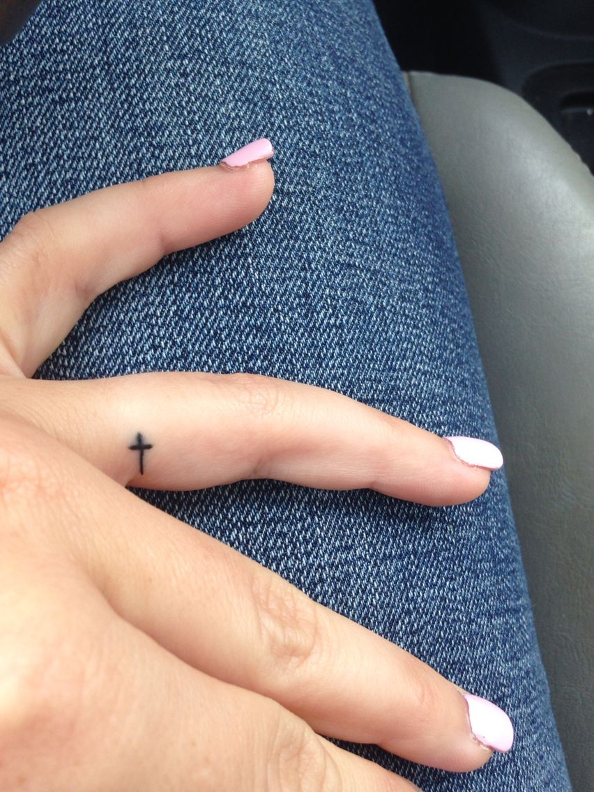 Cross Tatoo On My Ring Finger My Wedding Bands Actually Conceal It in measurements 852 X 1136
