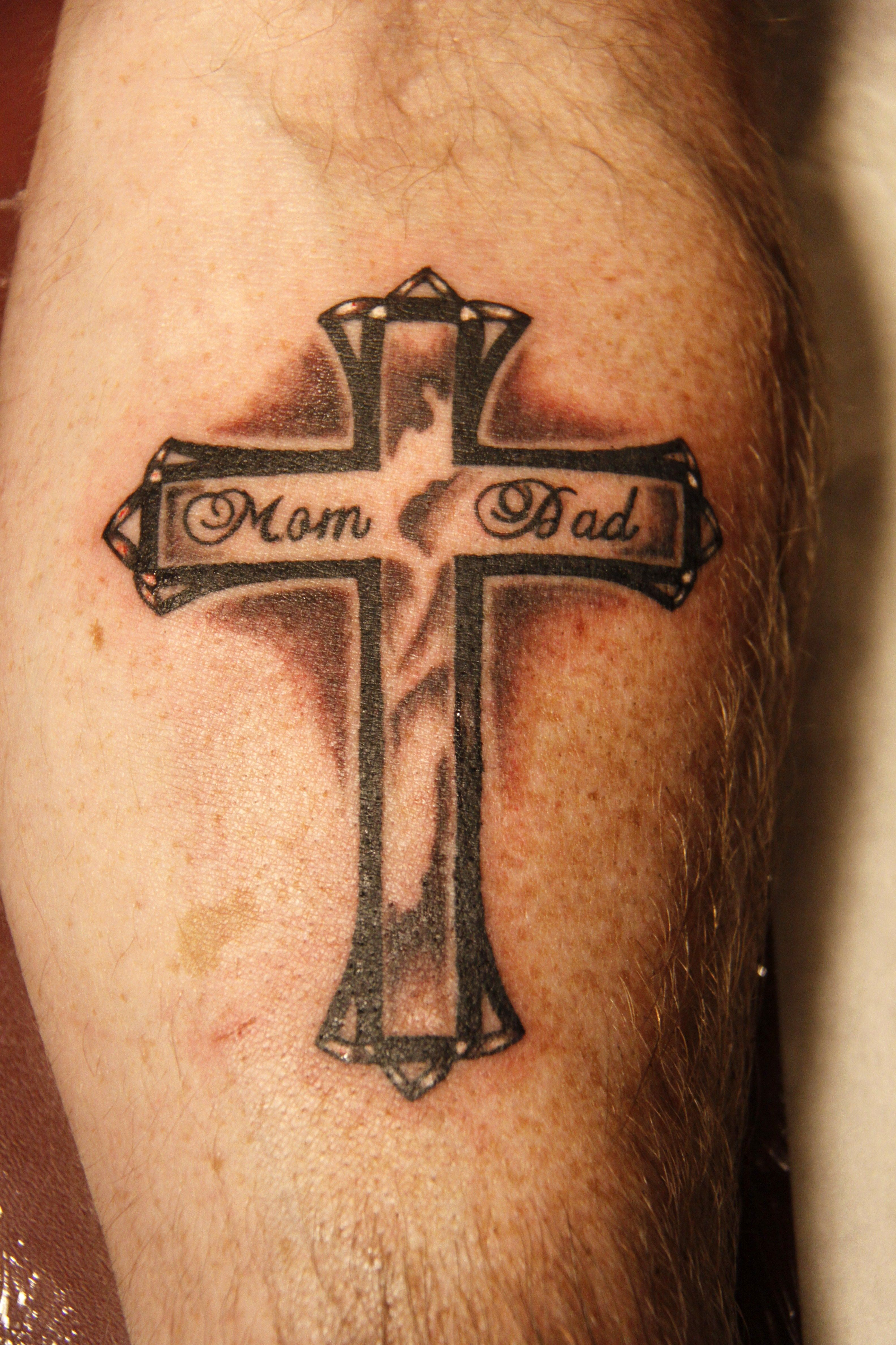 Cross Tattoo But For Grandpa And Grandma Tat It Up Tattoos with regard to measurements 3168 X 4752