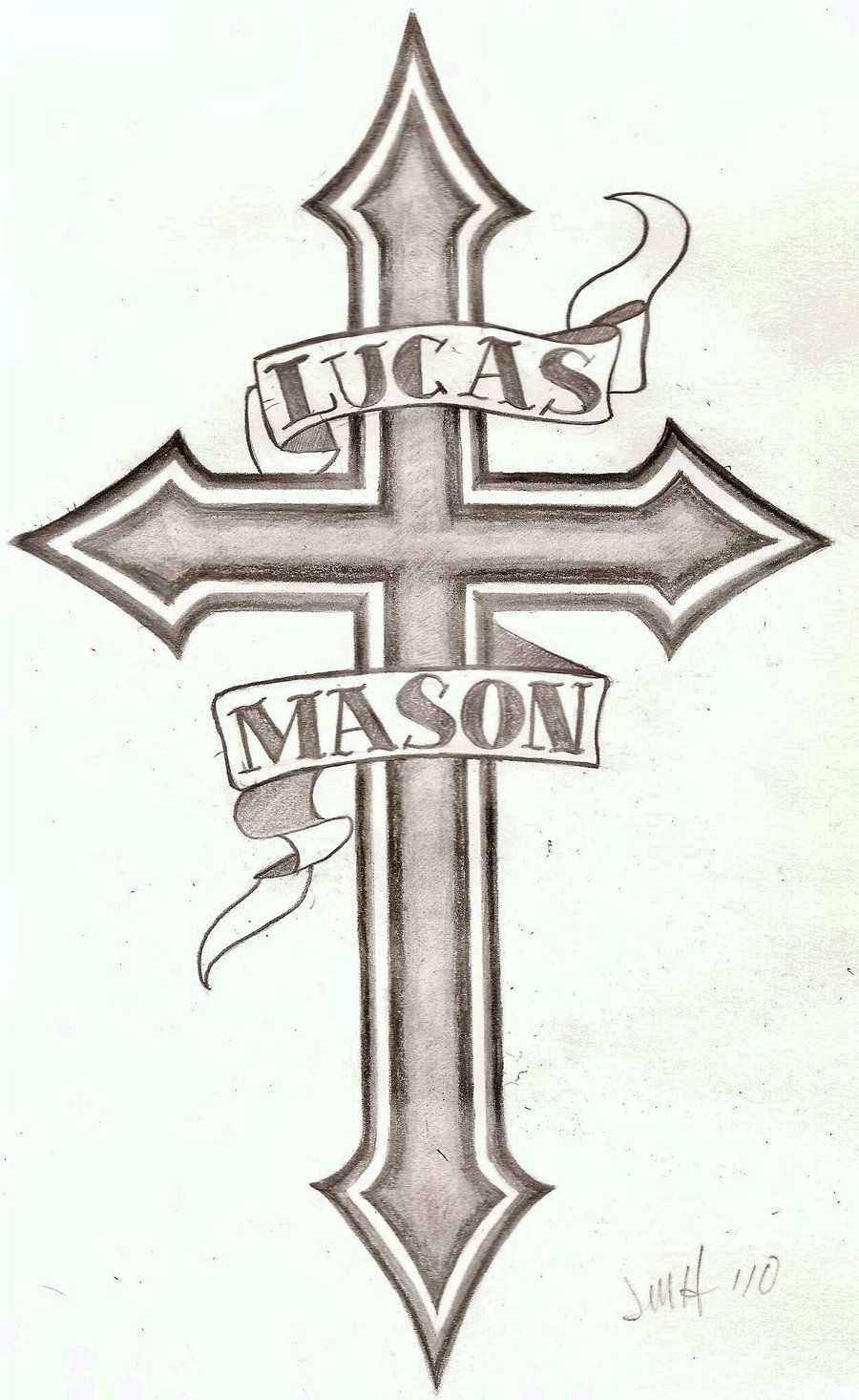 Cross Tattoo Designs With Names Namecross Tattoo 2 Wetcanvas inside size 900 X 1466