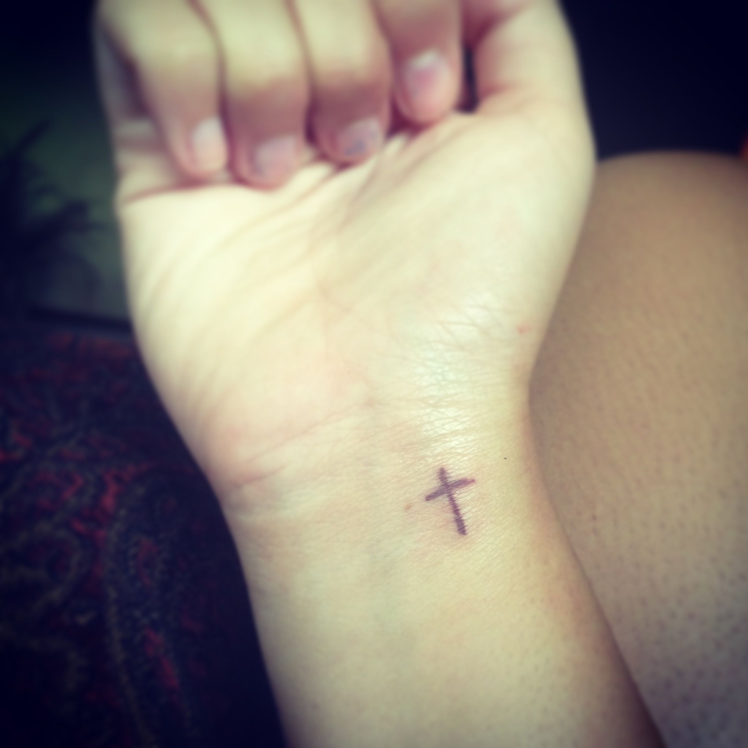Cross Tattoo In Brown Ink Cross Tattoo Wrist Tattoos Ill intended for size 2448 X 2448
