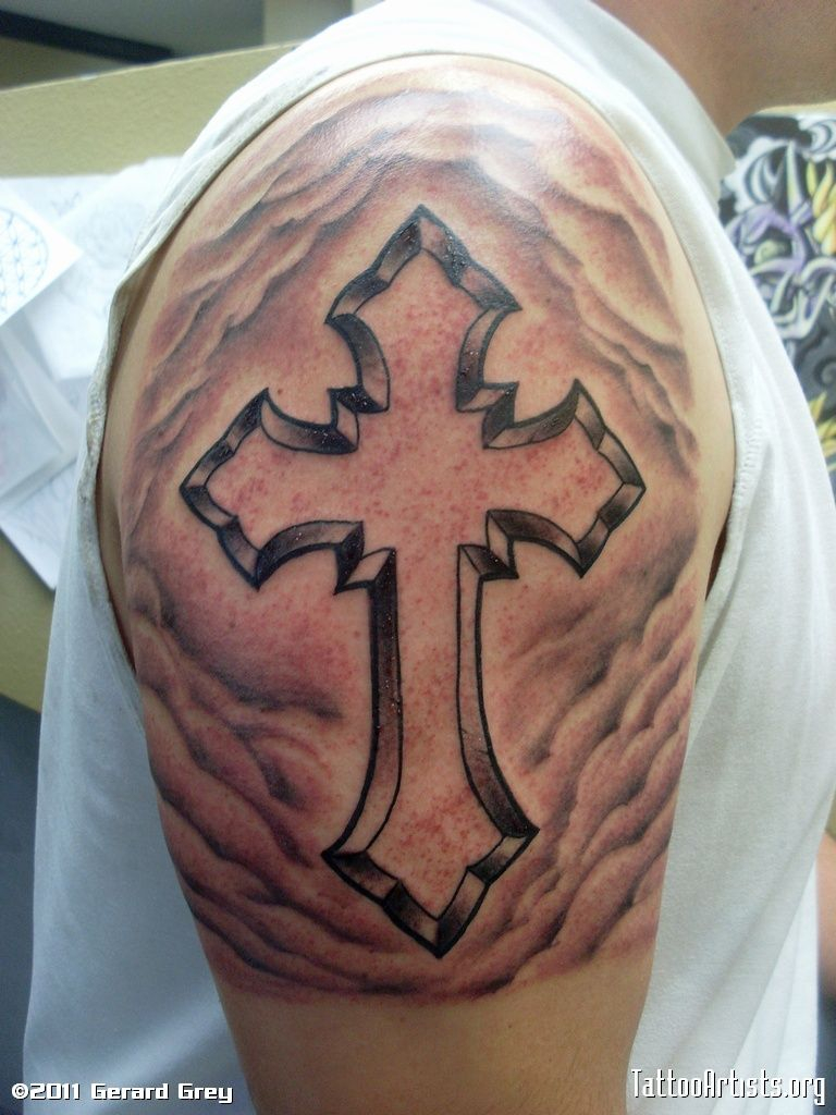 Cross Tattoo Pictures With Clouds Tattoos Tattoo Cloud Tattoo with regard to sizing 768 X 1024