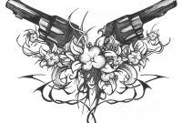 Cross Tattoo Skull Gun Guns Flowers Tribes And Face Jacko41 for proportions 2395 X 1955