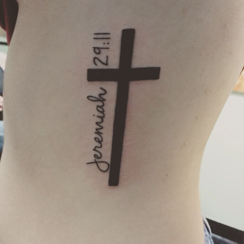 Cross Tattoo With Jeremiah 2911 Tattoos Verse Tattoos for measurements 960 X 960