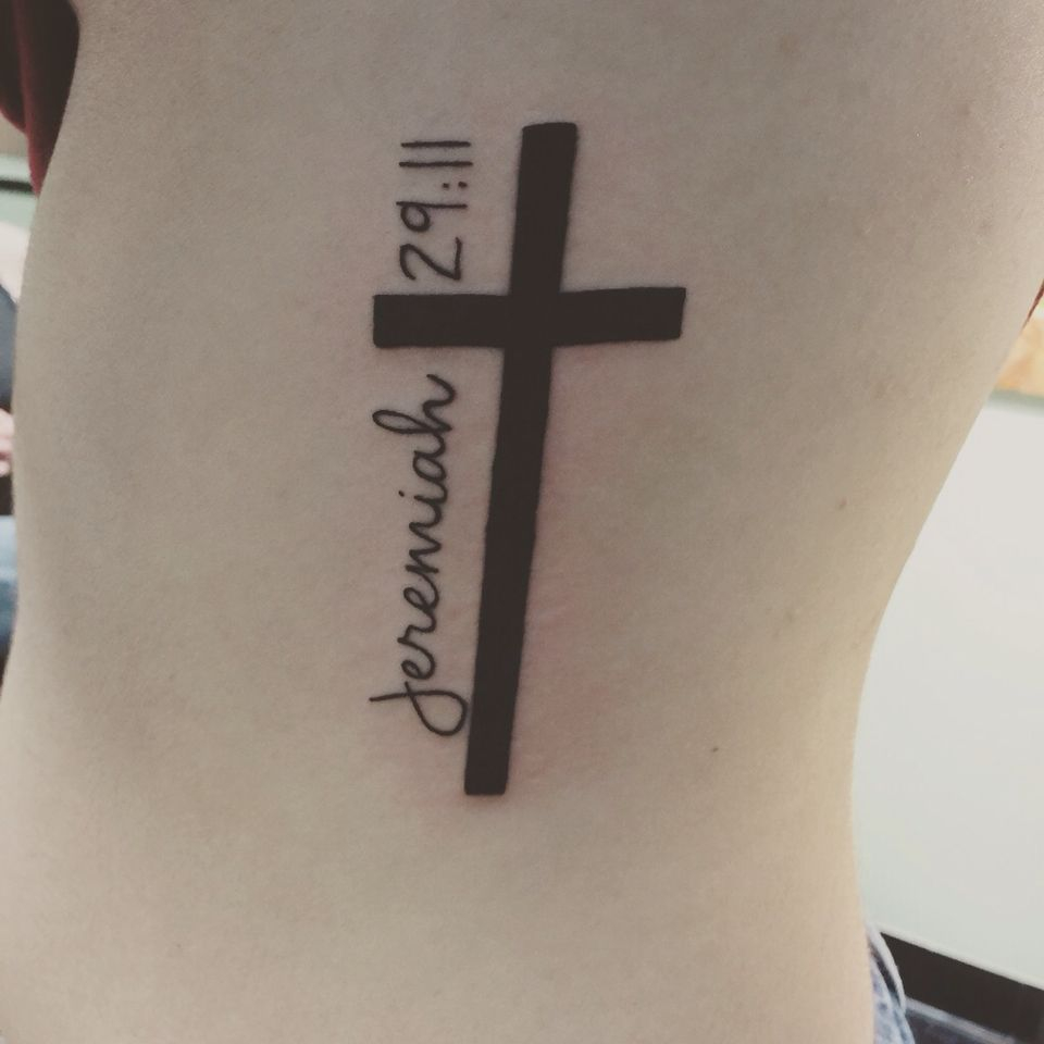 Cross Tattoo With Jeremiah 2911 Tattoos Verse Tattoos pertaining to size 96...