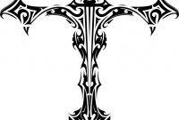 Cross Tattoo With Sword Inside Royalty Free Vector Image intended for dimensions 854 X 1080