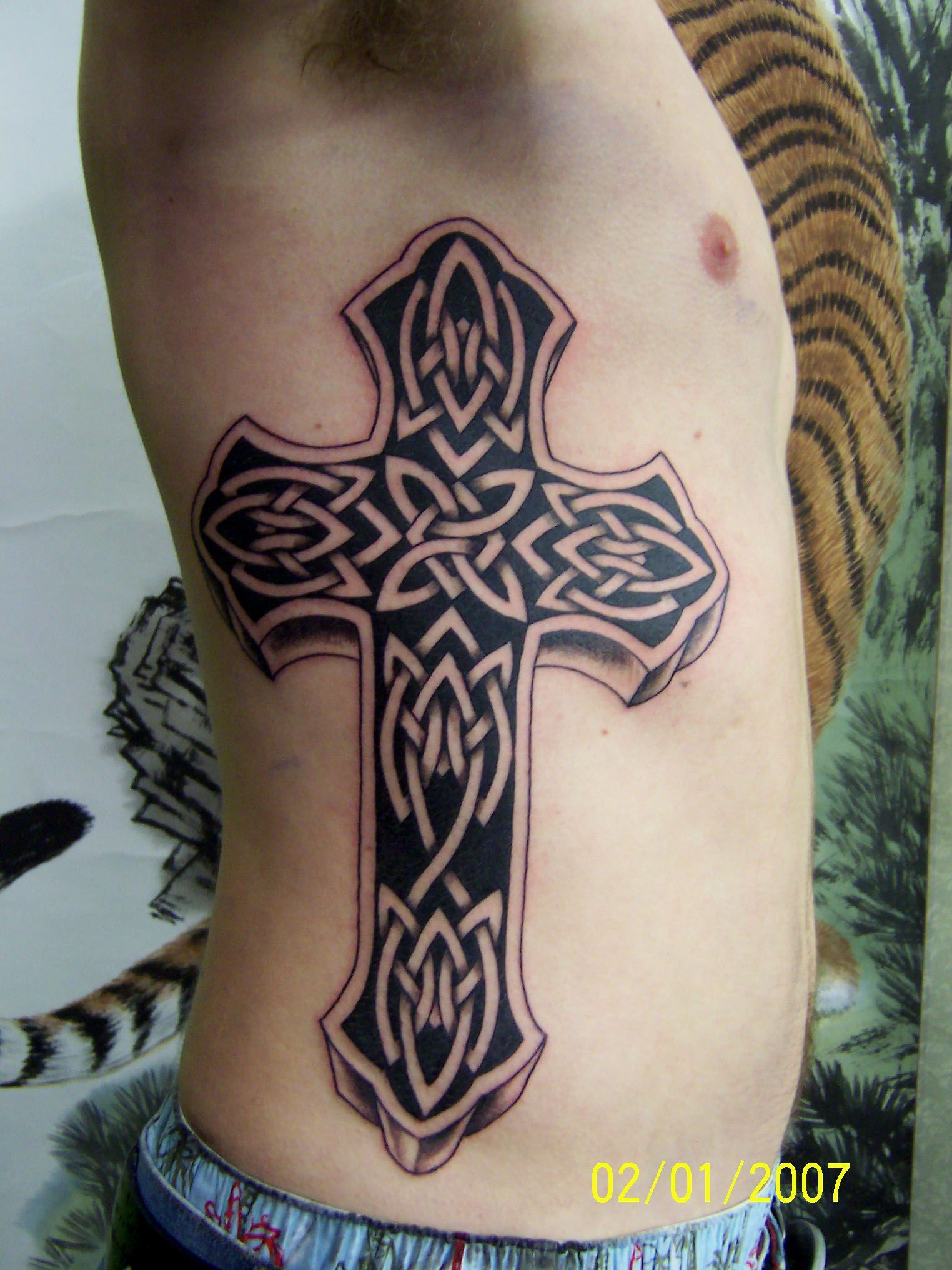 Cross Tattoos For Girls Celtic Cross On Side Tattoo Picture inside size 1524 X 2032