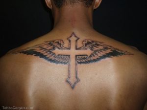 Cross Tattoos For Men With Wings On Back Body Canvas Cross with sizing 1024 X 768