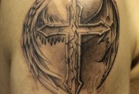 Cross With Angel And Demon Wings Wwwpittstattoo Facebook throughout sizing 1800 X 1800