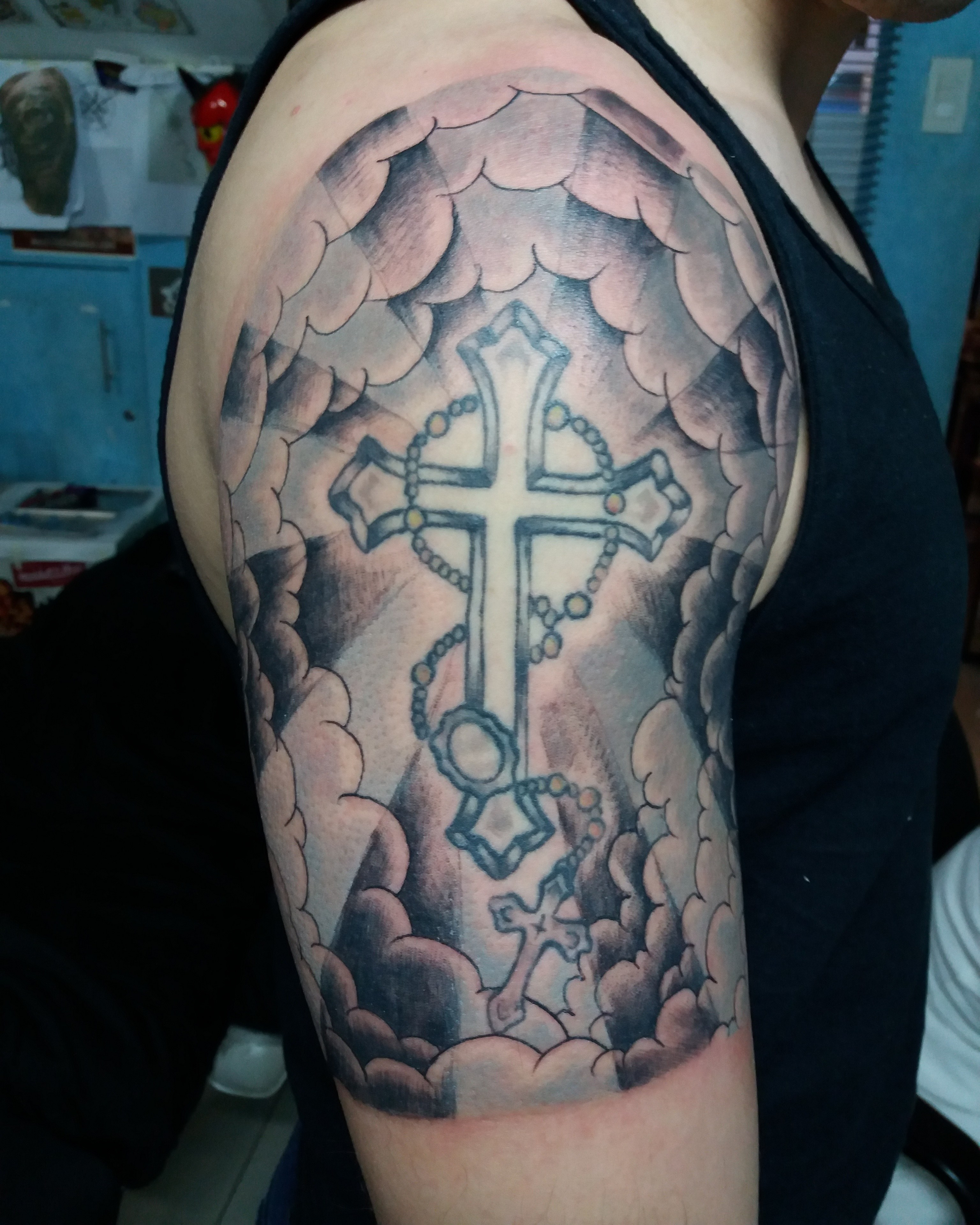 Cross With Clouds Tattoo 95 Images In Collection Page 3 intended for measurements 3072 X 3840