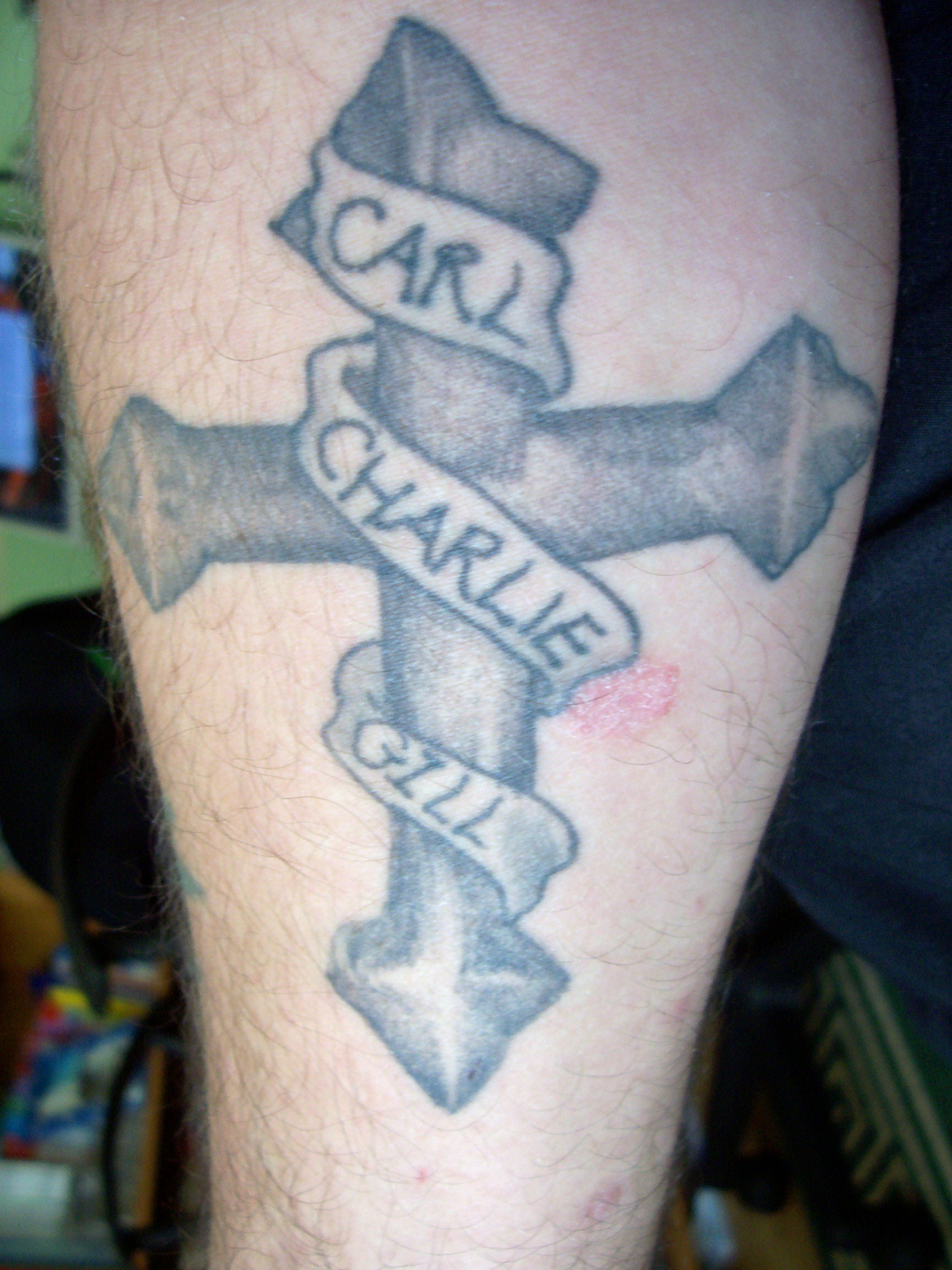Cross With Names Tattoo Picture in dimensions 1728 X 2304