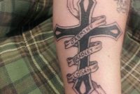 Cross With Ribbons Tattoos Tattoos for measurements 774 X 1032