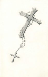 Cross With Rosary Rose Reference Rosary Bead Tattoo Tattoos with regard to measurements 997 X 1600