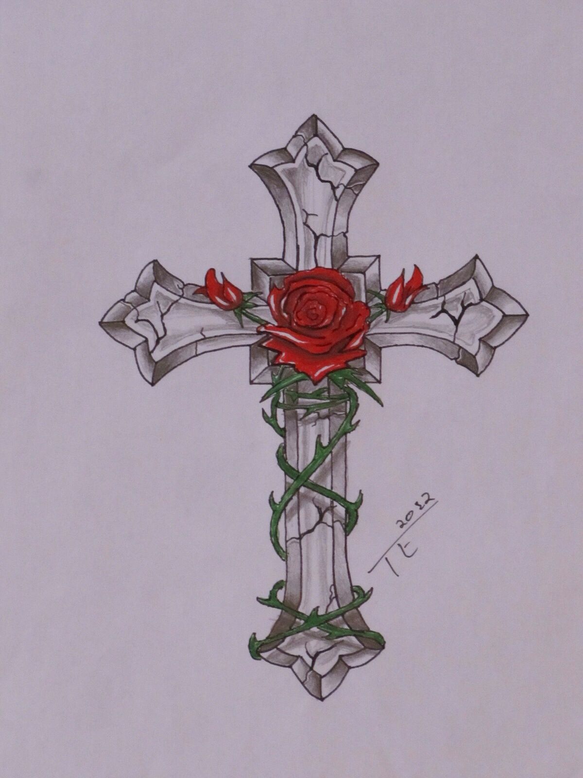 Cross With Rose Tattoos Cross Tattoo Designs Crucifix Tattoo intended for dimensions 1200 X 1600